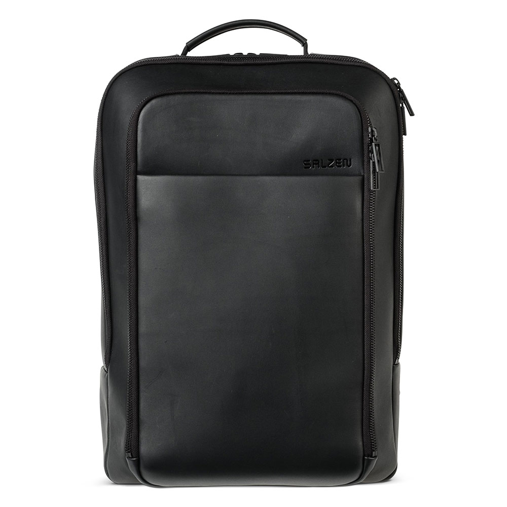 Salzen Originator Leather Business Backpack Total Black Salzen Originator Leather Business Backpack Total Black