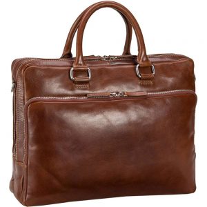 Leonhard Heyden Cambridge 2-Vaks Aktetas Cognac