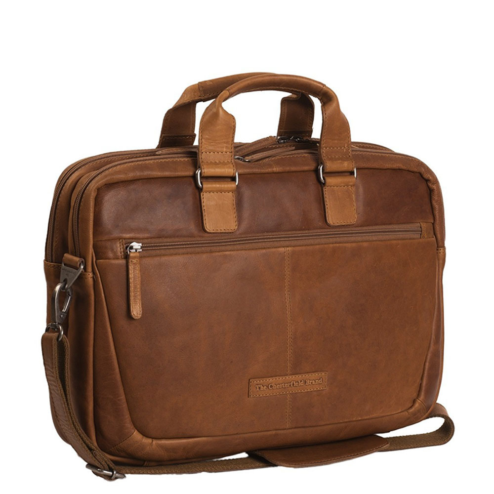 Chesterfield Seth Business Schoudertas 15" Cognac Chesterfield Seth Business Schoudertas 15" Cognac