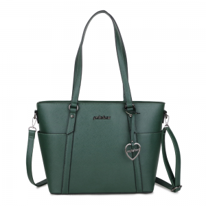 Pulcher New York Schoudertas 14" Olijf / Petrol Groen
