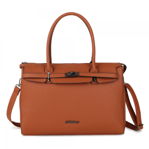 Pulcher Paris Schoudertas 15.6" Cognac
