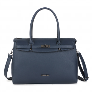 Pulcher Paris Schoudertas 15.6" Donkerblauw