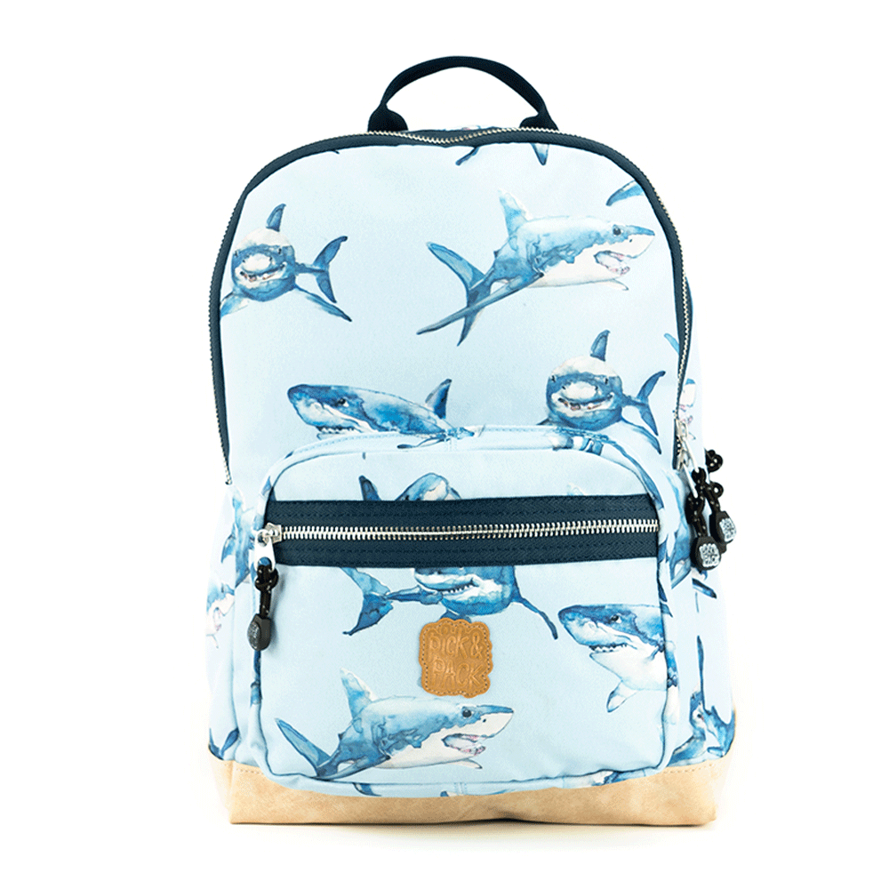 Pick & Pack Fun Rugzak Shark M Light Blue Pick & Pack Fun Rugzak Shark M Light Blue