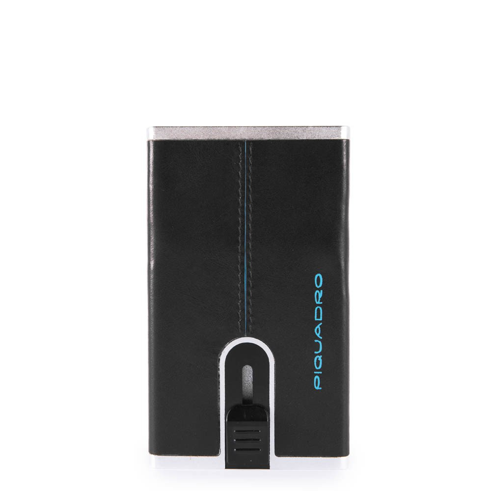 Piquadro Blue Square Compact Wallet For Banknotes And Creditcards Black Piquadro Blue Square Compact Wallet For Banknotes And Creditcards Black