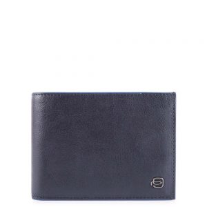 Piquadro Blue Square S Matte Men's Wallet With Coin Pocket Blue
