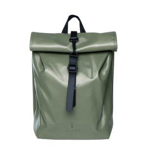 Rains Original Roll Top Mini Backpack Shiny Olive