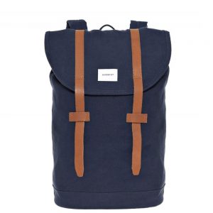 Sandqvist Stig Backpack Blue/Cognac