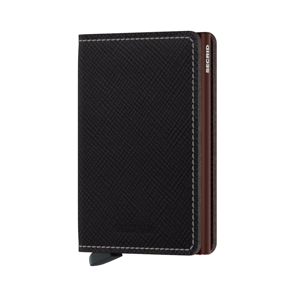 Secrid Slim Wallet Portemonnee Saffiano Brown Secrid Slim Wallet Portemonnee Saffiano Brown