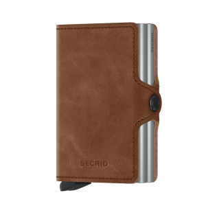 Secrid Twin Wallet Portemonnee Vintage Cognac Silver