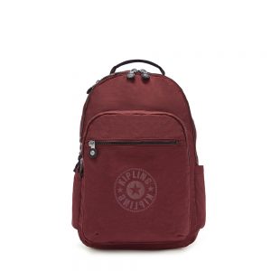 Kipling Seoul Rugzak Maroon Black