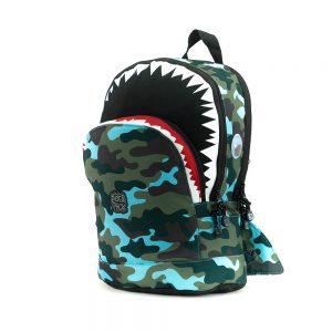 Pick & Pack Fun Rugzak M Shape Shark Camo Light Blue