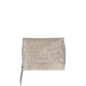 LouLou Essentiels Vintage Croco Silver Wallet Small Taupe