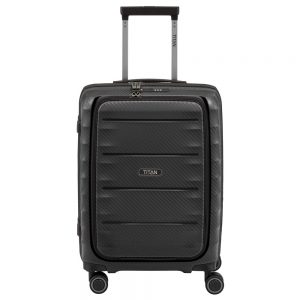 Titan Highlight 4 Wheel Business Trolley S Front Pocket Black