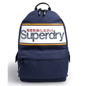 Superdry Montana Stripe Logo Backpack Downhill Blue